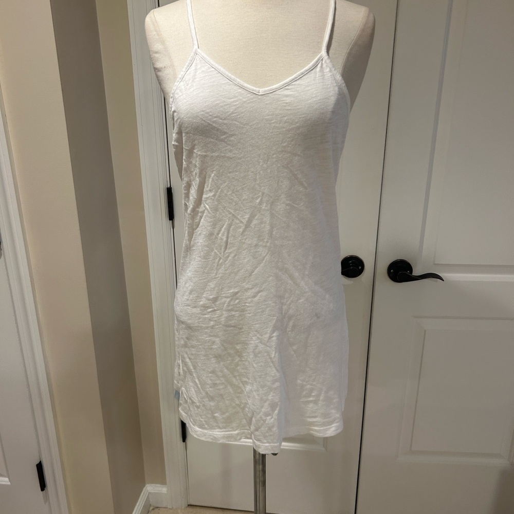 New Pitusa Women's White Spaghetti Strap cover up- such a fun/ cool back